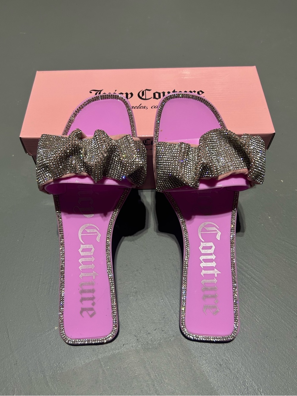Juicy Couture Y2K Pink Glamorous Rhinestone JC-Hollyn Sandals (Women’s Size 10)
